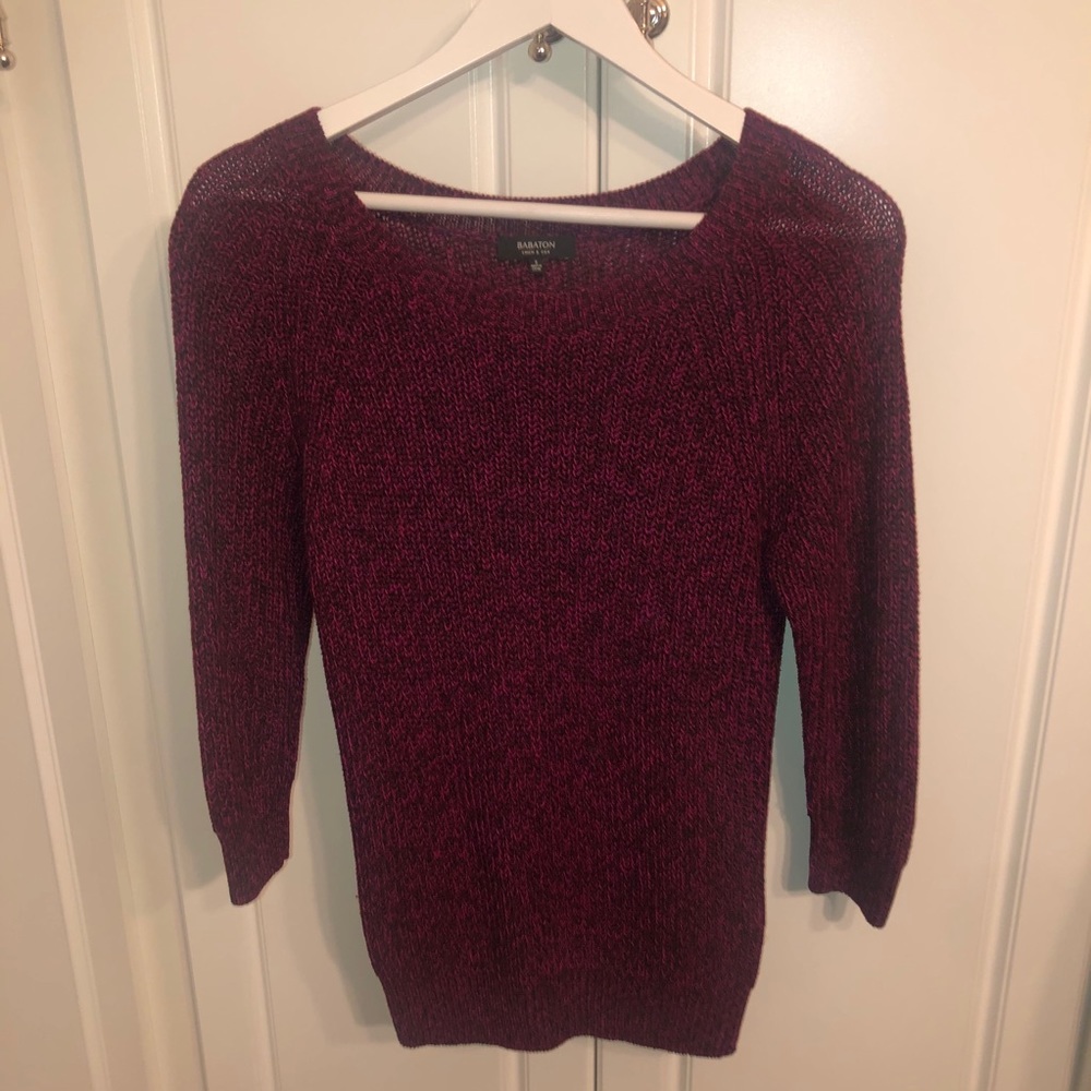 Magenta knit sweater